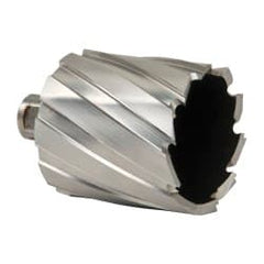 Annular Cutter: 2-3/8″ Dia, 2″ Depth of Cut, High Speed Steel 3/4″ Shank Dia, Weldon Flat Shank, 2 Flats, Bright/Uncoated