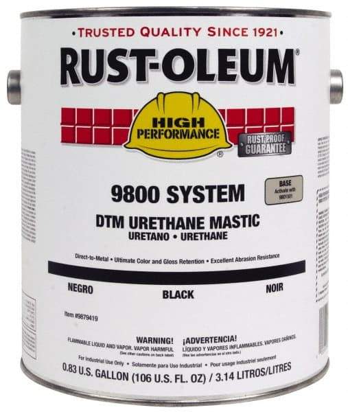 Rust-Oleum - 1 Gal Gloss Silver Gray Urethane Mastic - 162 to 274 Sq Ft/Gal Coverage, <340 g/L VOC Content, Direct to Metal - Best Tool & Supply