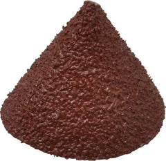 Superior Abrasives - 3/4" Diam 60 Grit 60° Included Angle Cone Center Lap - Aluminum Oxide, Medium Grade, Lock Nut Mount - Best Tool & Supply