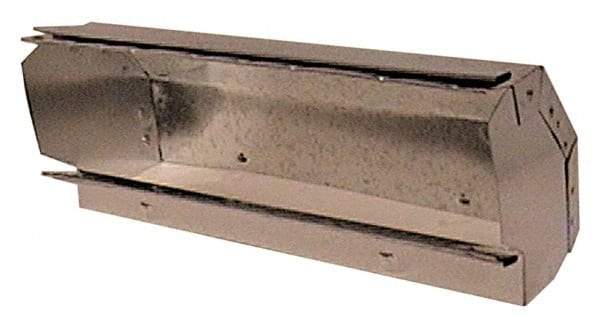 Made in USA - 2-1/4" ID Galvanized Duct Shortway 90° Stack El - 10" Long, Standard Gage, 20 Piece - Best Tool & Supply