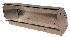 Made in USA - 3-1/4" ID Galvanized Duct Shortway 90° Stack El - 10" Long, Standard Gage, 45 Piece - Best Tool & Supply