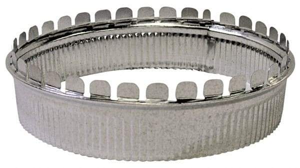 Made in USA - 7" ID Galvanized Duct Round Starting Collar - Standard Gage, 50 Piece - Best Tool & Supply