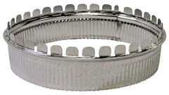 Made in USA - 8" ID Galvanized Duct Round Starting Collar - Standard Gage, 50 Piece - Best Tool & Supply