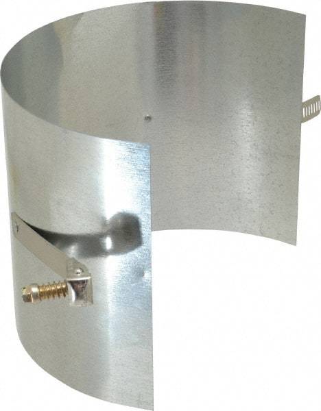 Made in USA - 4" ID Galvanized Duct Drawband - 4" Long, Standard Gage, 25 Piece - Best Tool & Supply