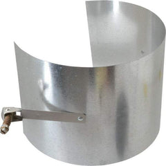 Made in USA - 5" ID Galvanized Duct Drawband - 5" Long, Standard Gage, 25 Piece - Best Tool & Supply