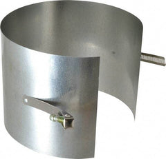 Made in USA - 6" ID Galvanized Duct Drawband - 6" Long, Standard Gage, 25 Piece - Best Tool & Supply