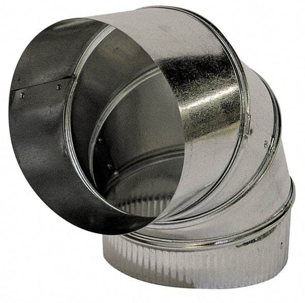 Made in USA - 16" ID Galvanized Duct Round Adjustable Elbow - 26 Gage, 4 Piece - Best Tool & Supply