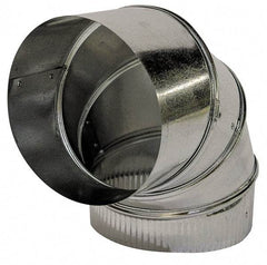 Made in USA - 10" ID Galvanized Duct Round Adjustable Elbow - 26 Gage, 8 Piece - Best Tool & Supply