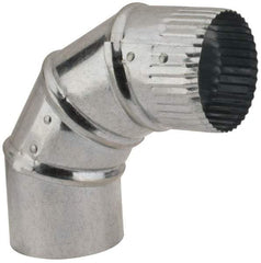 Made in USA - 3" ID Galvanized Duct Round Adjustable Elbow - Standard Gage, 30 Piece - Best Tool & Supply