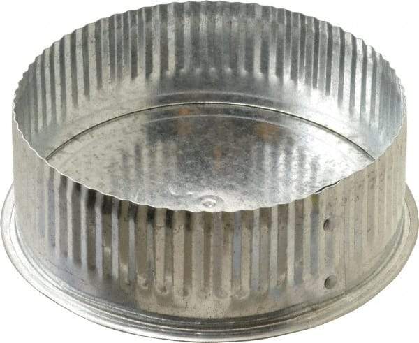 Made in USA - 6" ID Galvanized Duct Tee Cover with Crimp - Standard Gage, 30 Piece - Best Tool & Supply