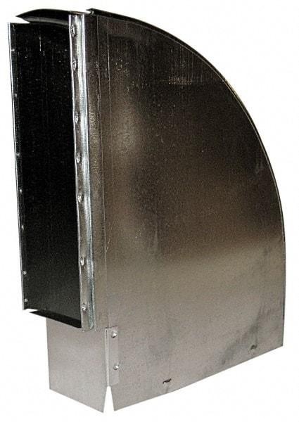 Made in USA - Galvanized Duct Flatway 90° Stack El - 12" Wide x 3-1/4" High, Standard Gage, 10 Piece - Best Tool & Supply