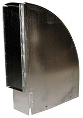 Made in USA - Galvanized Duct Flatway 90° Stack El - 10" Wide x 3-1/4" High, Standard Gage, 14 Piece - Best Tool & Supply