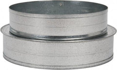 Made in USA - 8" ID Galvanized Duct Shortway Reducer without Crimp - Standard Gage, 24 Piece - Best Tool & Supply