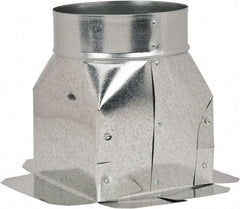 Made in USA - 6" ID Galvanized Duct Top Ceiling Box - 6" Long x 6" Wide, Standard Gage, 25 Piece - Best Tool & Supply