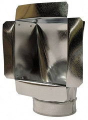 Made in USA - 6" ID Galvanized Duct Side Ceiling Box - 6" Long x 6" Wide, Standard Gage, 20 Piece - Best Tool & Supply