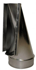 Made in USA - 6" ID Galvanized Duct End Stack Boot - 2-1/4" Long x 12" Wide, Standard Gage, 20 Piece - Best Tool & Supply