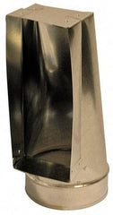 Made in USA - 6" ID Galvanized Duct End Register Boot - 12" Long x 4" Wide, Standard Gage, 25 Piece - Best Tool & Supply