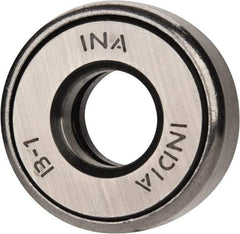 INA Bearing - 1/2" Inside x 1-7/32" Outside Diam, 5/8" Thick, Steel Ball Thrust Bearing - 5,600 Lbs. Static Capacity, 3,850 Max Pressure x Velocity - Best Tool & Supply