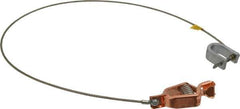 Hubbell Workplace - 19 AWG, 3 Ft., Alligator Clip, C-Clamp, Grounding Cable with Clamps - Noninsulated, Federal Specification A-A-59466-010 - Best Tool & Supply