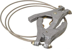 Hubbell Workplace - 19 AWG, 5 Ft., Hand Clamp, Grounding Cable with Clamps - Noninsulated, Includes 2 Hand Clamps - Best Tool & Supply