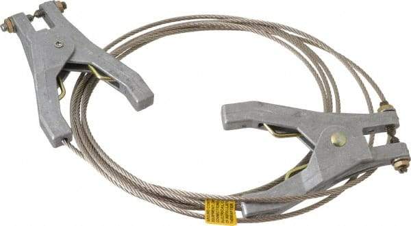 Hubbell Workplace - 19 AWG, 10 Ft., Hand Clamp, Grounding Cable with Clamps - Noninsulated, Includes 2 Hand Clamps - Best Tool & Supply