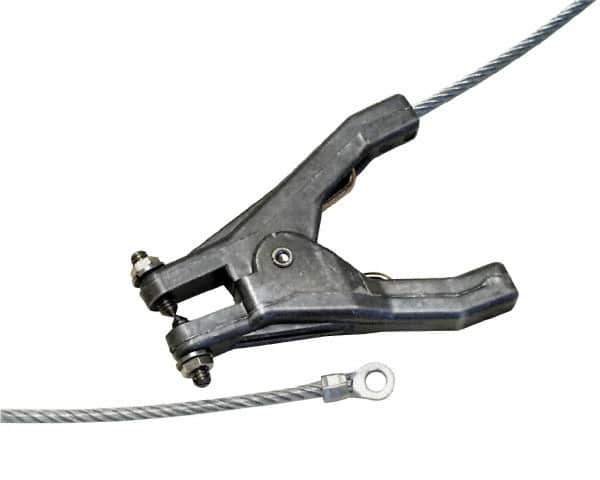 Hubbell Workplace - 19 AWG, 3 Ft., Hand Clamp, Terminal, Grounding Cable with Clamps - Noninsulated - Best Tool & Supply