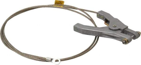 Hubbell Workplace - 19 AWG, 5 Ft., Hand Clamp, Terminal, Grounding Cable with Clamps - Noninsulated - Best Tool & Supply