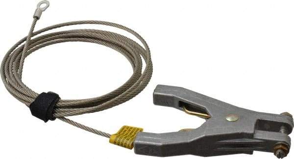 Hubbell Workplace - 19 AWG, 10 Ft., Hand Clamp, Terminal, Grounding Cable with Clamps - Noninsulated - Best Tool & Supply