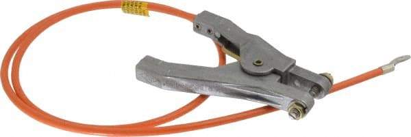 Hubbell Workplace - 19 AWG, 3 Ft., Hand Clamp, Terminal, Grounding Cable with Clamps - Orange - Best Tool & Supply