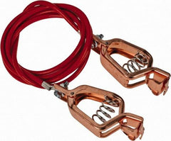 Hubbell Workplace - 19 AWG, 5 Ft., Alligator Clip, Grounding Cable with Clamps - Noninsulated, Includes 2 Alligator Clips, Federal Specification A-A-59466-010 - Best Tool & Supply