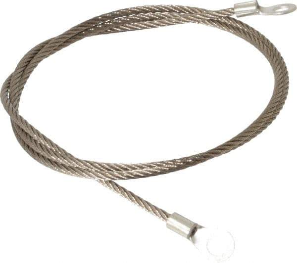 Hubbell Workplace - 19 AWG, 3 Ft., Terminal, Grounding Cable with Clamps - Noninsulated, Includes (2) 1/4 Inch Terminals - Best Tool & Supply