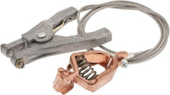 Hubbell Workplace - 19 AWG, 5 Ft., Alligator Clip, Hand Clamp, Grounding Cable with Clamps - Noninsulated, Federal Specification A-A-59466-010 - Best Tool & Supply