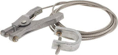 Hubbell Workplace - 19 AWG, 10 Ft., Alligator Clip, Hand Clamp, Grounding Cable with Clamps - Noninsulated, Federal Specification A-A-59466-010 - Best Tool & Supply