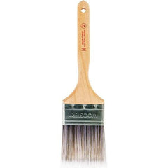 Wooster Brush - 3" Flat Nylon/Polyester Sash Brush - 3-3/16" Bristle Length, 7.88" Maple Fluted Handle - Best Tool & Supply