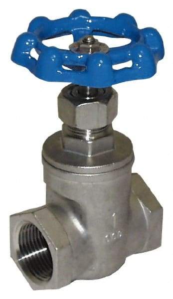 Legend Valve - 2" Pipe, Threaded Stainless Steel Solid Wedge Stem Gate Valve - 600 WOG, 125 WSP, Bolted Bonnet - Best Tool & Supply