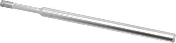 Made in USA - 0.157" Head Thickness Diamond (Abrasive) Grinding Pin - 1/8" Shank Diam Fine Grade, 120 Grit - Best Tool & Supply