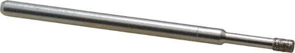 Made in USA - 0.157" Head Thickness CBN Grinding Pin - 1/8" Shank Diam Fine Grade, 120 Grit - Best Tool & Supply