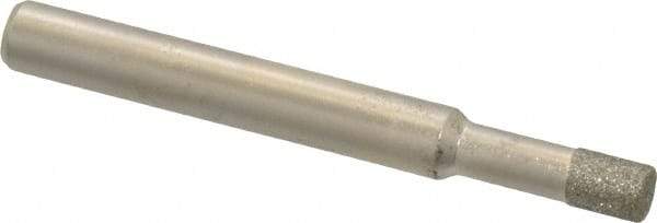 Made in USA - 0.197" Head Diam x 1/4" Head Thickness Diamond (Abrasive) Grinding Pin - 1/4" Shank Diam Fine Grade, 120 Grit - Best Tool & Supply