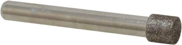 Made in USA - 0.335" Head Diam x 0.315" Head Thickness CBN Grinding Pin - 1/4" Shank Diam Fine Grade, 120 Grit - Best Tool & Supply