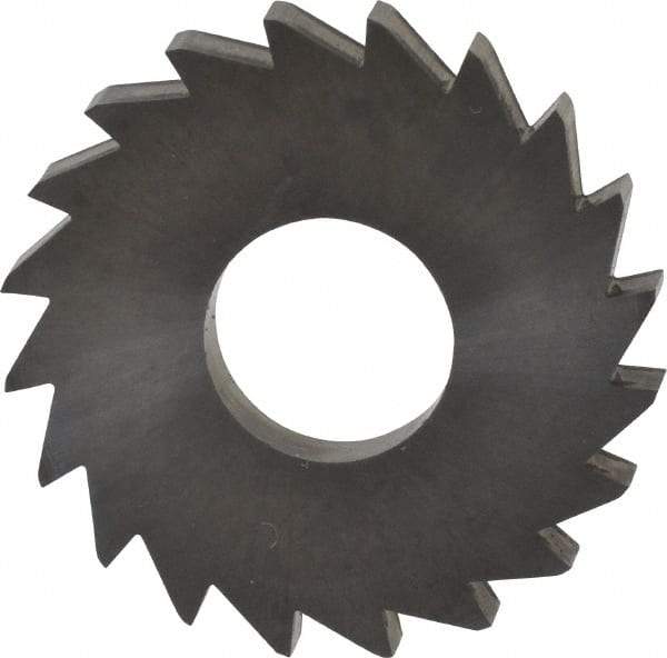 Made in USA - 1" Diam x 1/8" Blade Thickness x 3/8" Arbor Hole Diam, 20 Tooth Slitting and Slotting Saw - Arbor Connection, Right Hand, Uncoated, Solid Carbide, Concave Ground - Best Tool & Supply