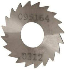 Made in USA - 1" Diam x 0.0313" Blade Thickness x 3/8" Arbor Hole Diam, 20 Tooth Slitting and Slotting Saw - Arbor Connection, Right Hand, Uncoated, Solid Carbide, Concave Ground - Best Tool & Supply