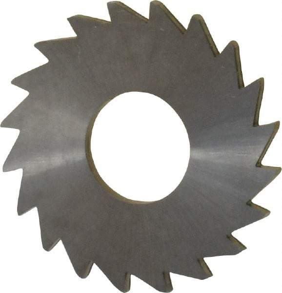 Made in USA - 1" Diam x 1/16" Blade Thickness x 3/8" Arbor Hole Diam, 20 Tooth Slitting and Slotting Saw - Arbor Connection, Right Hand, Uncoated, Solid Carbide, Concave Ground - Best Tool & Supply