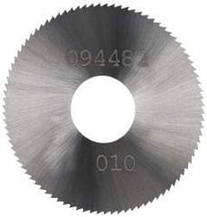 Made in USA - 1-1/4" Diam x 0.0313" Blade Thickness x 3/8" Arbor Hole Diam, 24 Tooth Slitting and Slotting Saw - Arbor Connection, Right Hand, Uncoated, Solid Carbide, Concave Ground - Best Tool & Supply