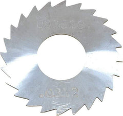 Made in USA - 1-1/4" Diam x 0.0313" Blade Thickness x 1/2" Arbor Hole Diam, 24 Tooth Slitting and Slotting Saw - Arbor Connection, Right Hand, Uncoated, Solid Carbide, Concave Ground - Best Tool & Supply