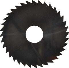 Made in USA - 2" Diam x 0.0313" Blade Thickness x 1/2" Arbor Hole Diam, 36 Tooth Slitting and Slotting Saw - Arbor Connection, Uncoated, Solid Carbide, Concave Ground - Best Tool & Supply