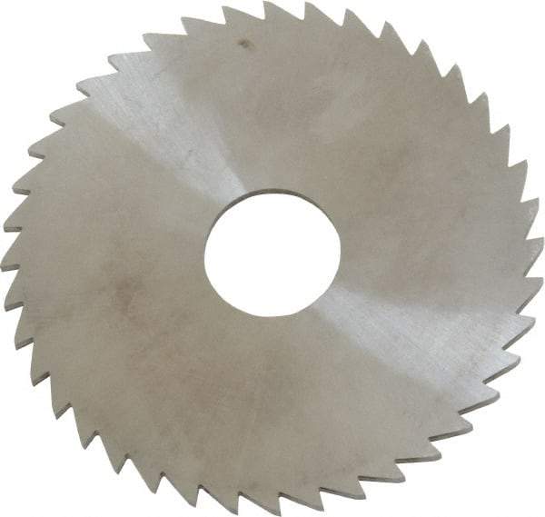 Made in USA - 2" Diam x 1/16" Blade Thickness x 1/2" Arbor Hole Diam, 40 Tooth Slitting and Slotting Saw - Arbor Connection, Right Hand, Uncoated, Solid Carbide, 5° Rake, Concave Ground - Best Tool & Supply