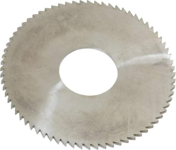 Made in USA - 3" Diam x 0.0781" Blade Thickness x 1" Arbor Hole Diam, 72 Tooth Slitting and Slotting Saw - Arbor Connection, Right Hand, Uncoated, Solid Carbide, 5° Rake, Concave Ground - Best Tool & Supply