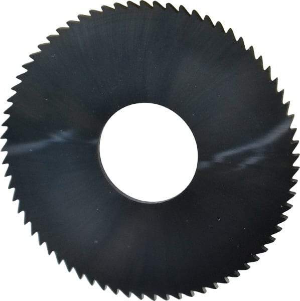 Made in USA - 3" Diam x 0.0938" Blade Thickness x 1" Arbor Hole Diam, 72 Tooth Slitting and Slotting Saw - Arbor Connection, Right Hand, Uncoated, Solid Carbide, 5° Rake, Concave Ground - Best Tool & Supply