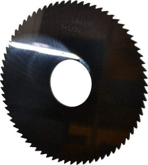 Made in USA - 3-1/2" Diam x 1/16" Blade Thickness x 1" Arbor Hole Diam, 72 Tooth Slitting and Slotting Saw - Arbor Connection, Solid Carbide, Concave Ground - Best Tool & Supply