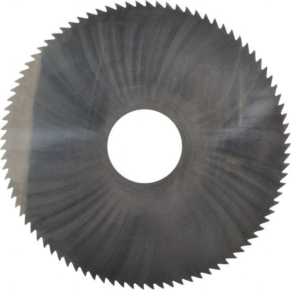 Made in USA - 4" Diam x 0.046" Blade Thickness x 1" Arbor Hole Diam, 90 Tooth Slitting and Slotting Saw - Arbor Connection, Solid Carbide, Concave Ground - Best Tool & Supply